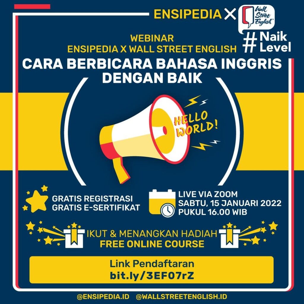 Kolaborasi WSE X Ensipedia Hadirkan Webinar Bertajuk “Cara Berbahasa Inggris yang Baik”